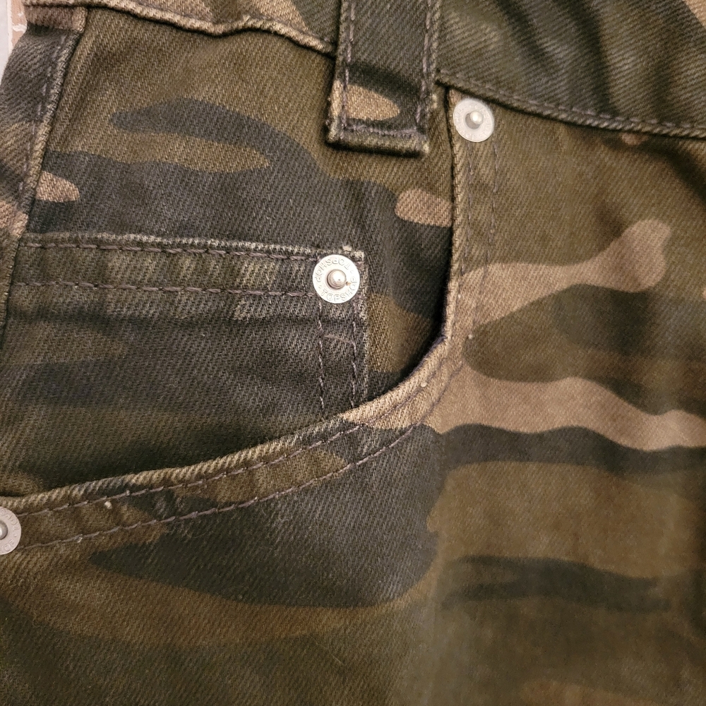 TopShop Camo Mini Skirt Sz 2 US 100% Cotton - Picture 5 of 10